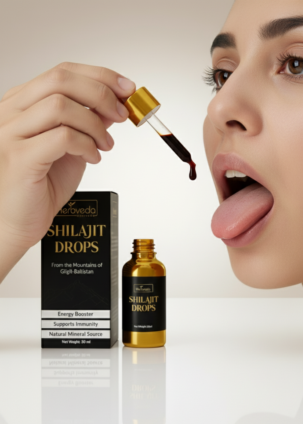Herbveda Shilajit Drops – Pure Himalayan Energy & Immunity Booster