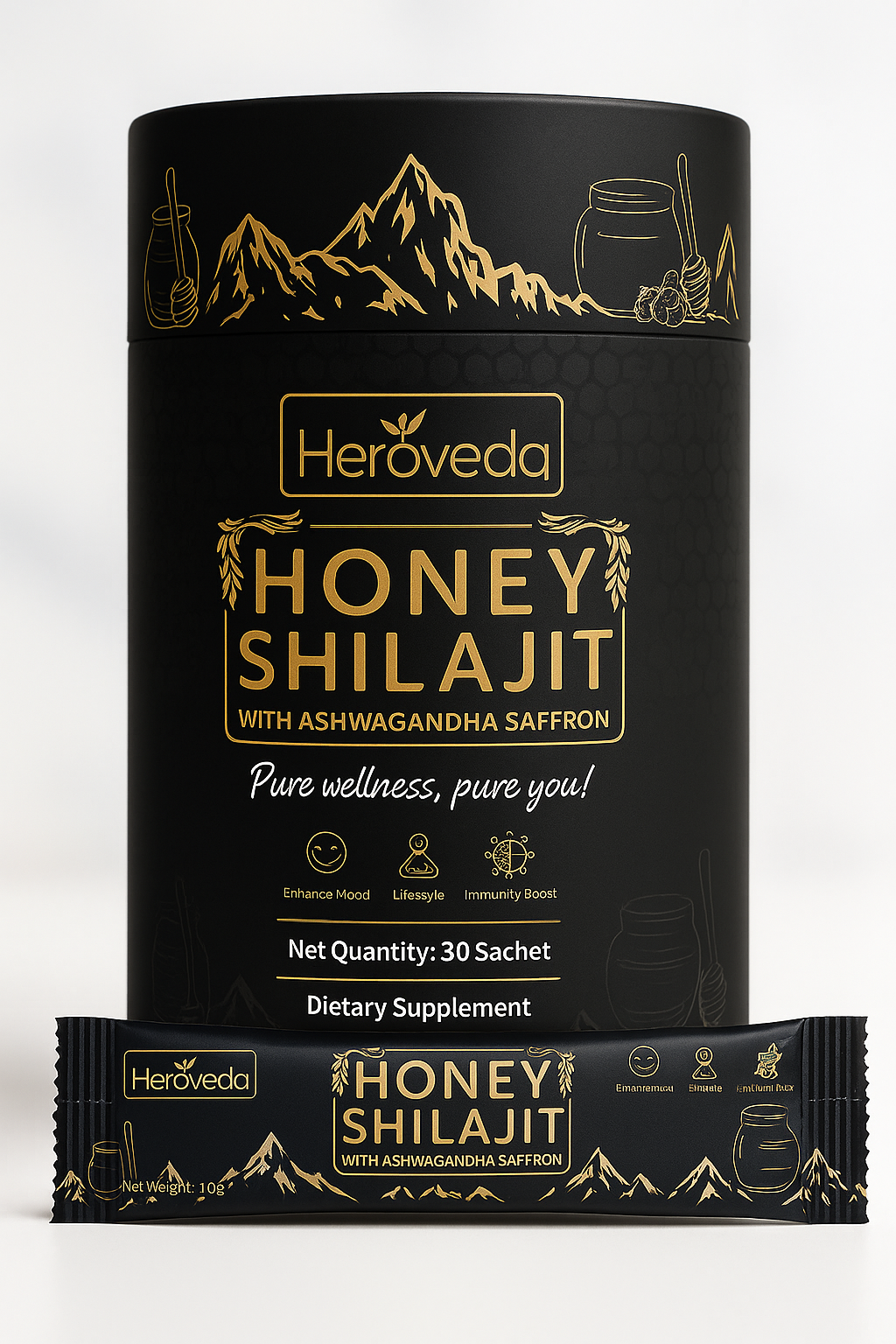 Honey Shilajit with Ashwagandha & Saffron